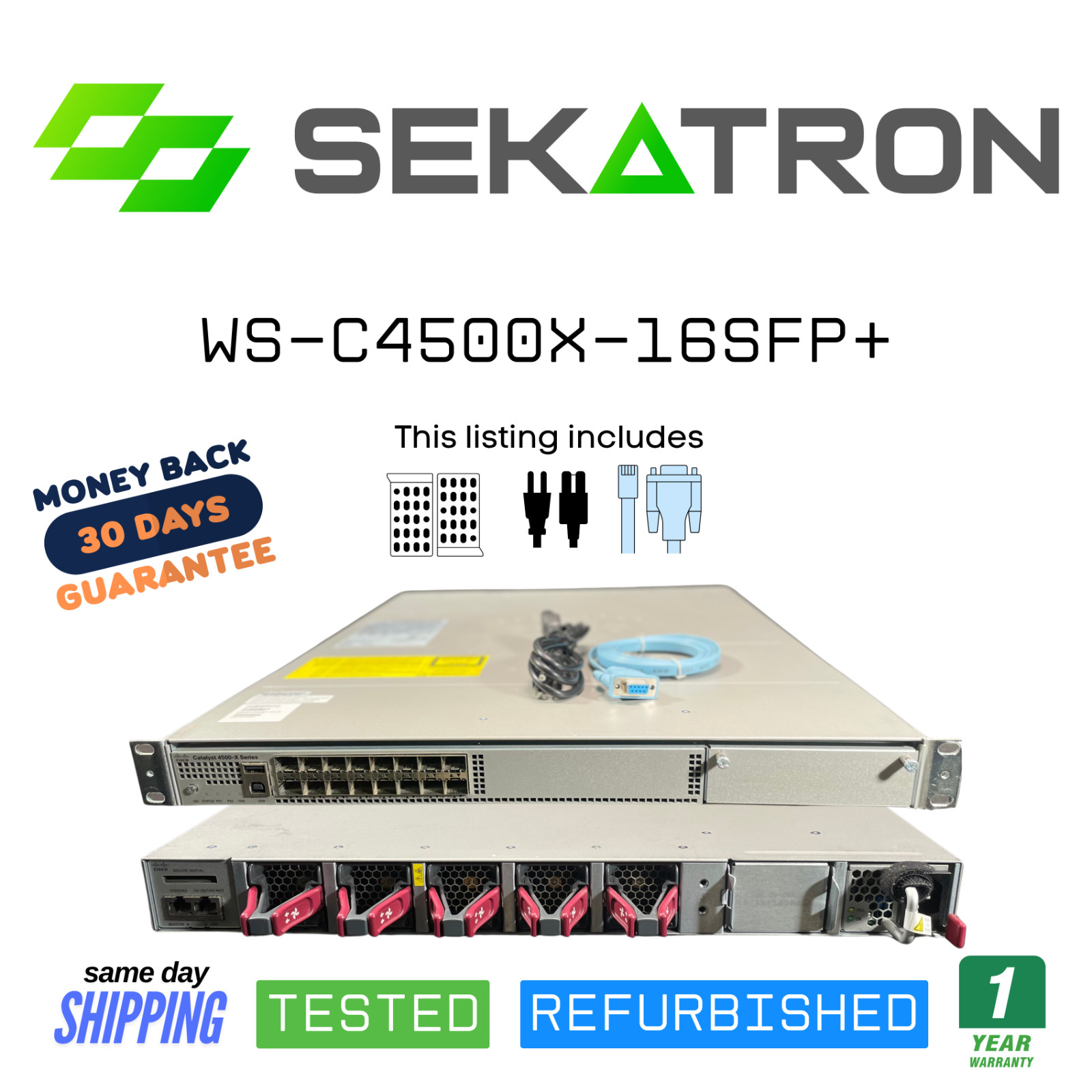♻️ Cisco Catalyst WS-C4500X-16SFP+ 16-Port 10 Gigabit Ethernet Switch ⚡Fast Ship