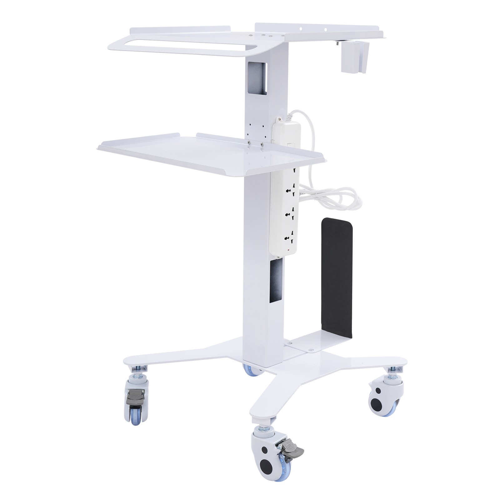 Mobile Computer Cart Medical Rolling PC Stand Desk Workstation Wheel Adjustable