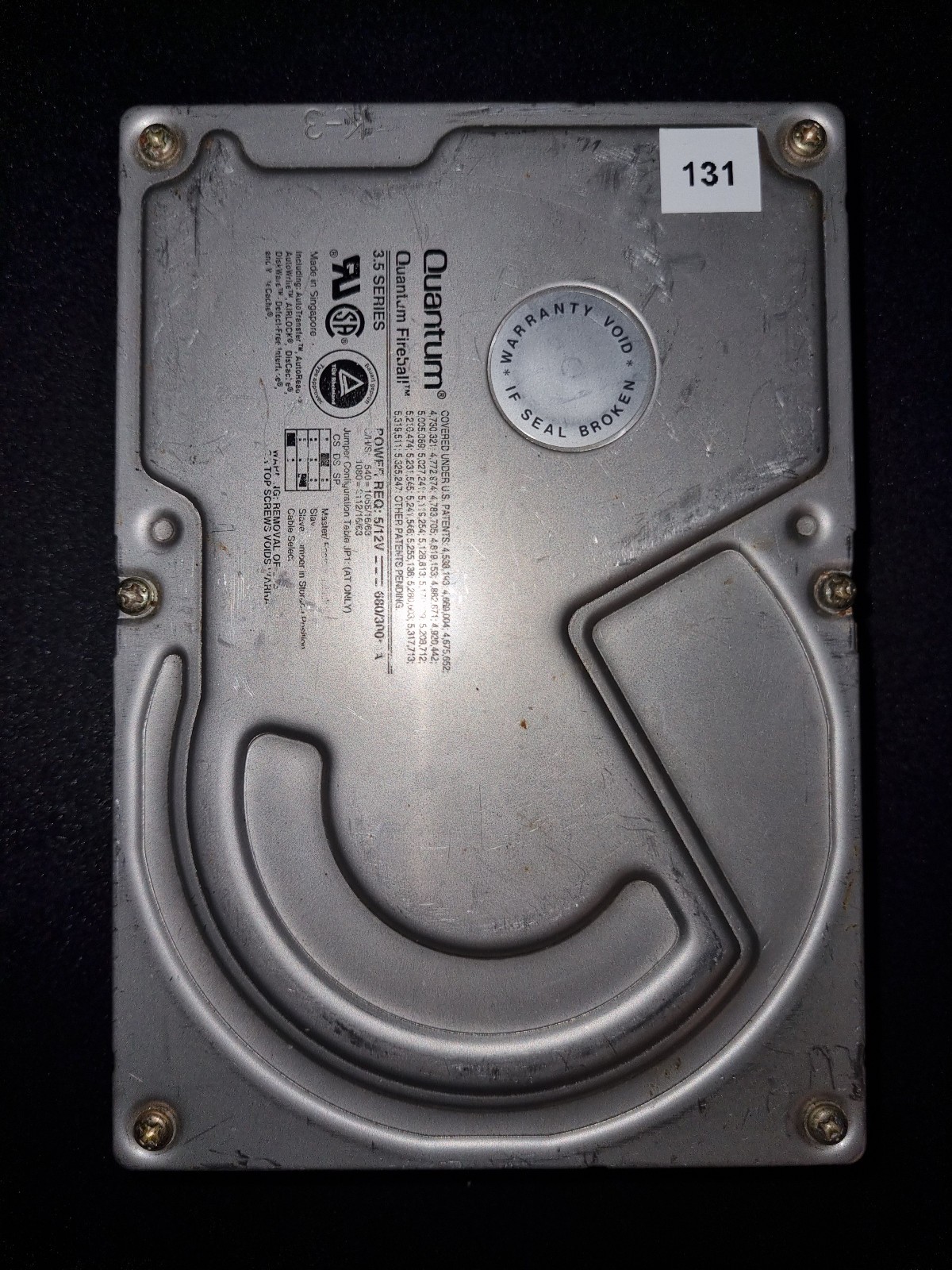 Quantum Fireball 540AT 540MB IDE PATA 3.5" HDD Tested Working Vintage PC