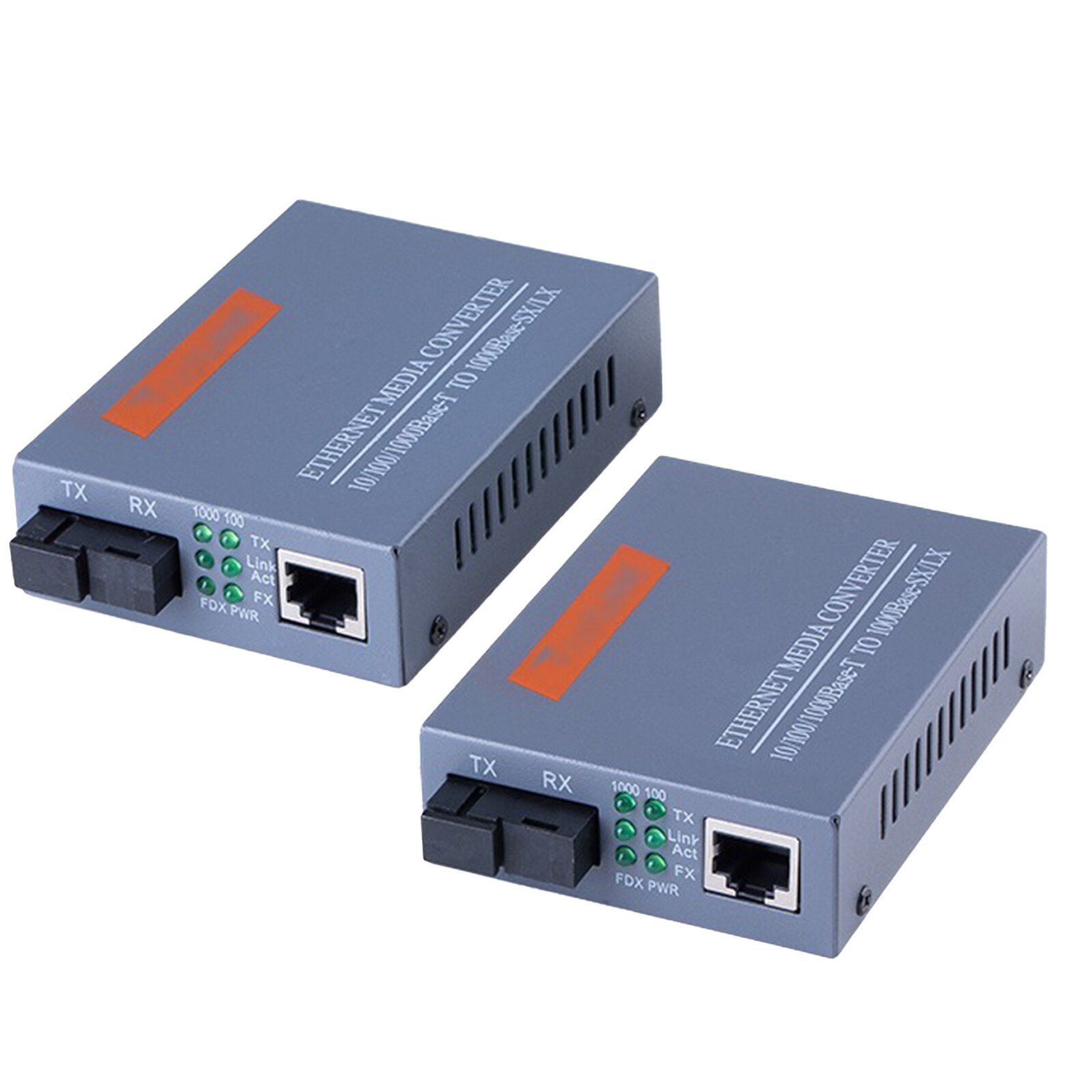 1pair Single Fiber SC Port 10/100/1000Mbps Gigabit Fiber Optical Media Converter