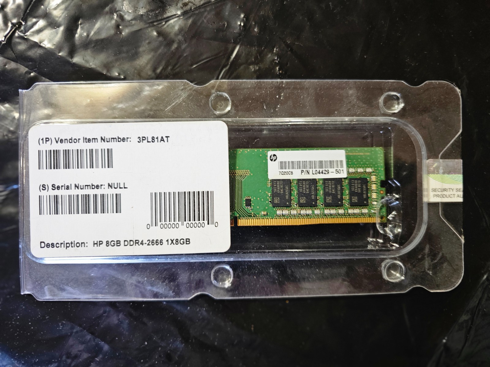 Genuine 8GB HP Memory Module #3PL81AT New Unopened Sealed