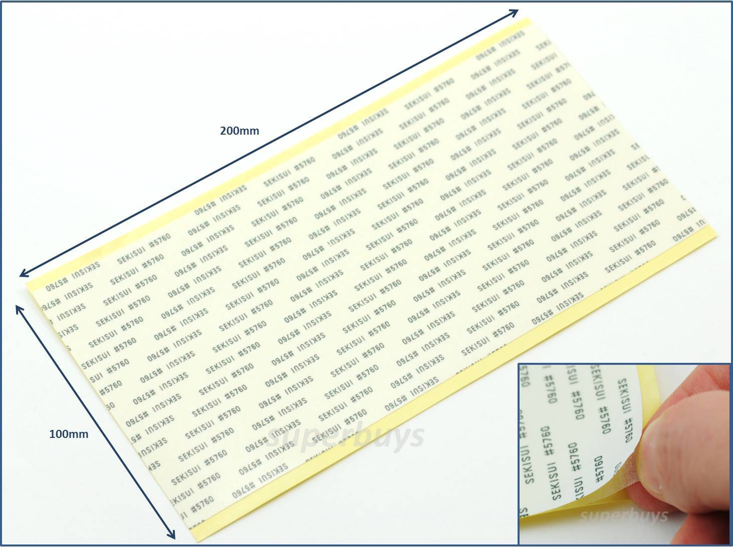 SEKISUI 5760 Tape 100mm x 200mm Double Sided Thermal Transfer Adhesive Heat Sink