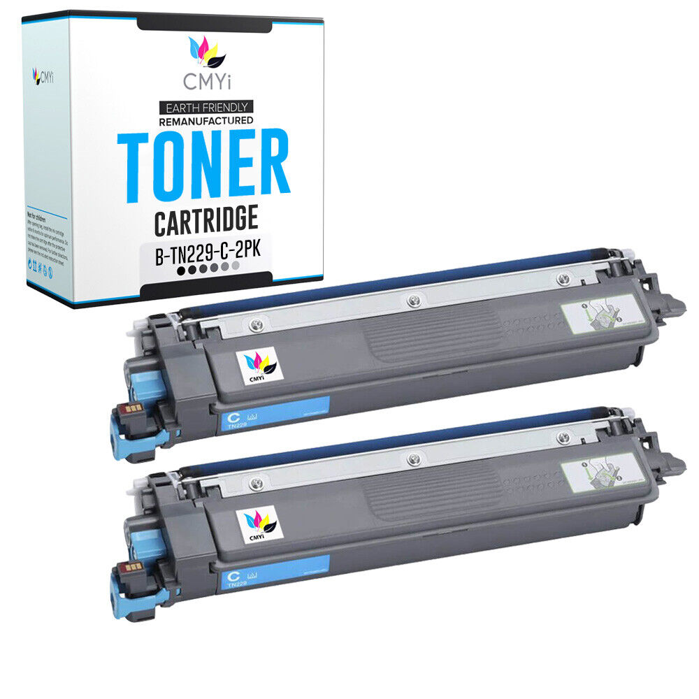 2-Pack Compatible TN-229 Cyan Toner Cartridge for Brother HL-L3220CDW L3280CDW