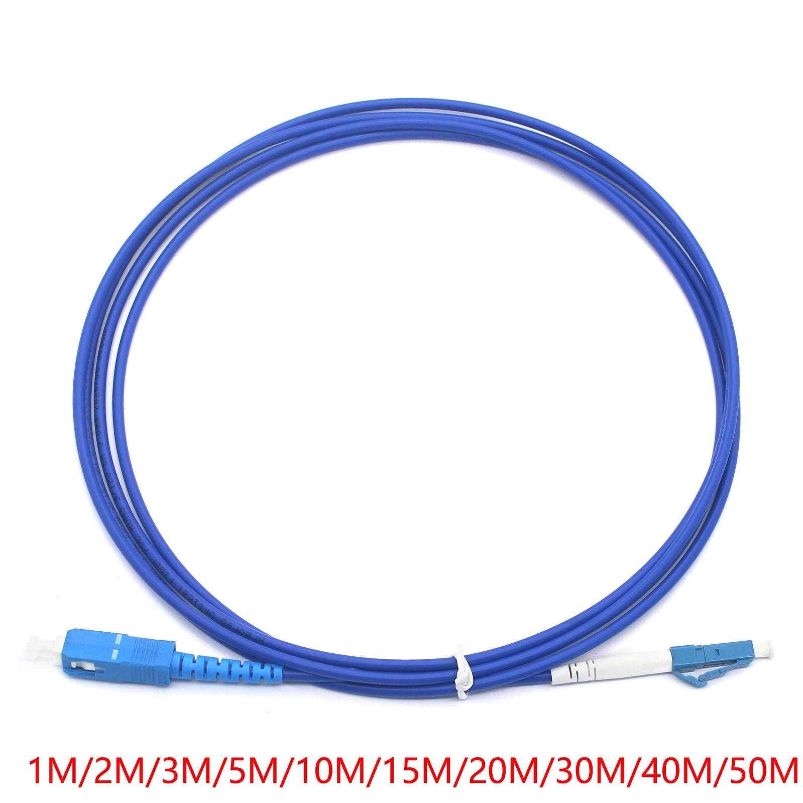 1M~50M Single Mode SC UPC to LC UPC Fiber Patch Cord Fiber Optic Simplex Cable