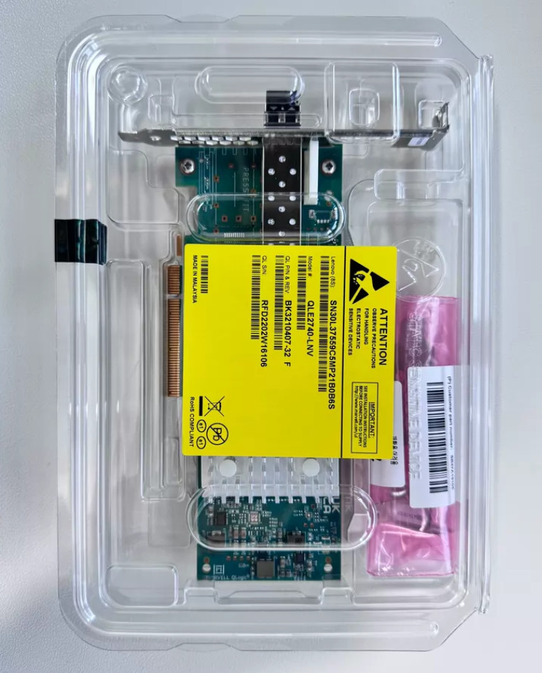 Lenovo QLogic QLE2740-LNV Single Port FC Fibre Channel 32Gb PCI-e 3.0 HBA LP