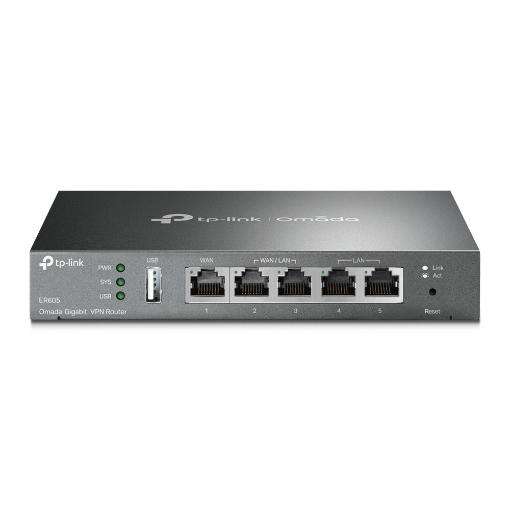 TP-Link ER605 v2 | Omada 5-Port Gigabit Multi-WAN VPN Router | 3 Config WAN/LANs