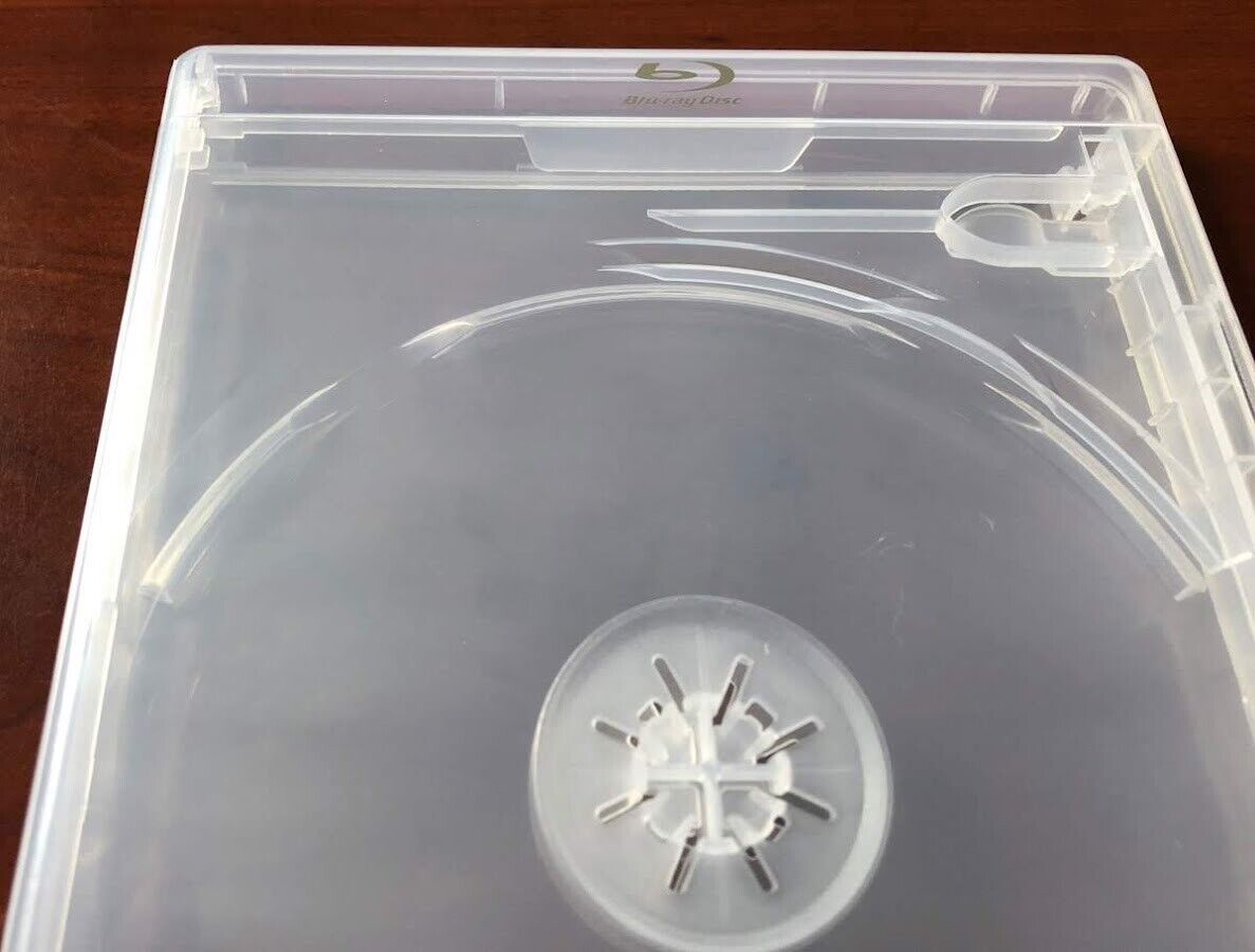 New 2 Pk CLEAR 12.5 mm VIVA ELITE Blu-Ray Replacement Cases Double Hold 2 Discs 