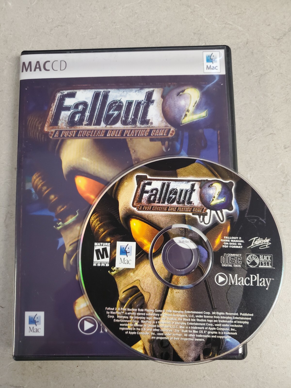 Mac: Fallout 2 - A Post NUCLAR Role Playing Game Custom Case and Disc No box