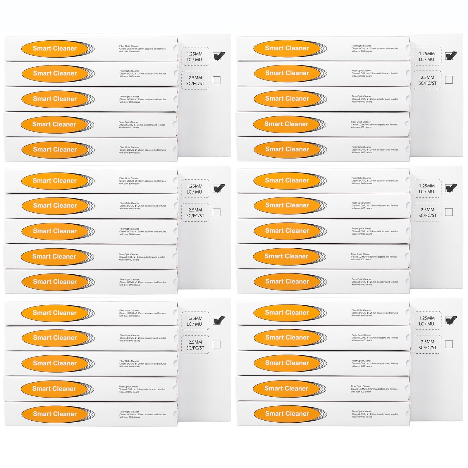 Duogalia 30 Pack Fiber Cleaner Pen Optic Cleaing Tools for 1.25 1.25mm