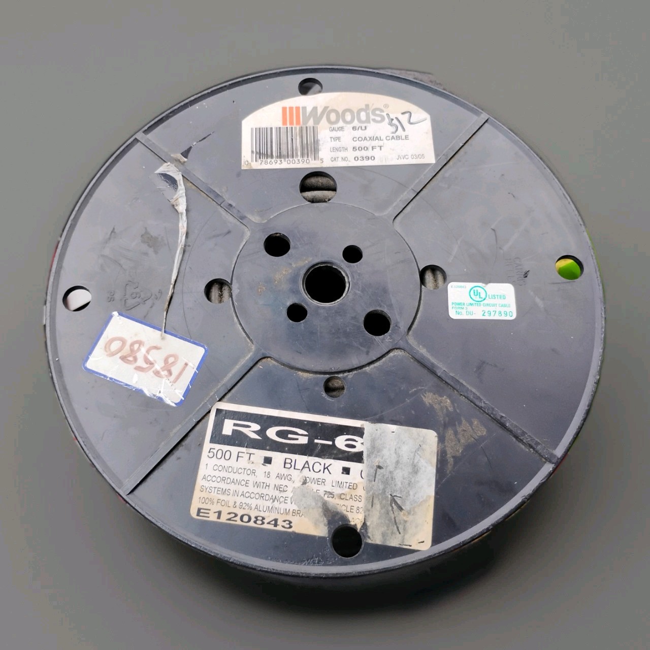 WOODS (Southwire)  450 FT  RG-6/U TYPE 18 AWG CL2 / CATV (UL) Coax Cable E120843