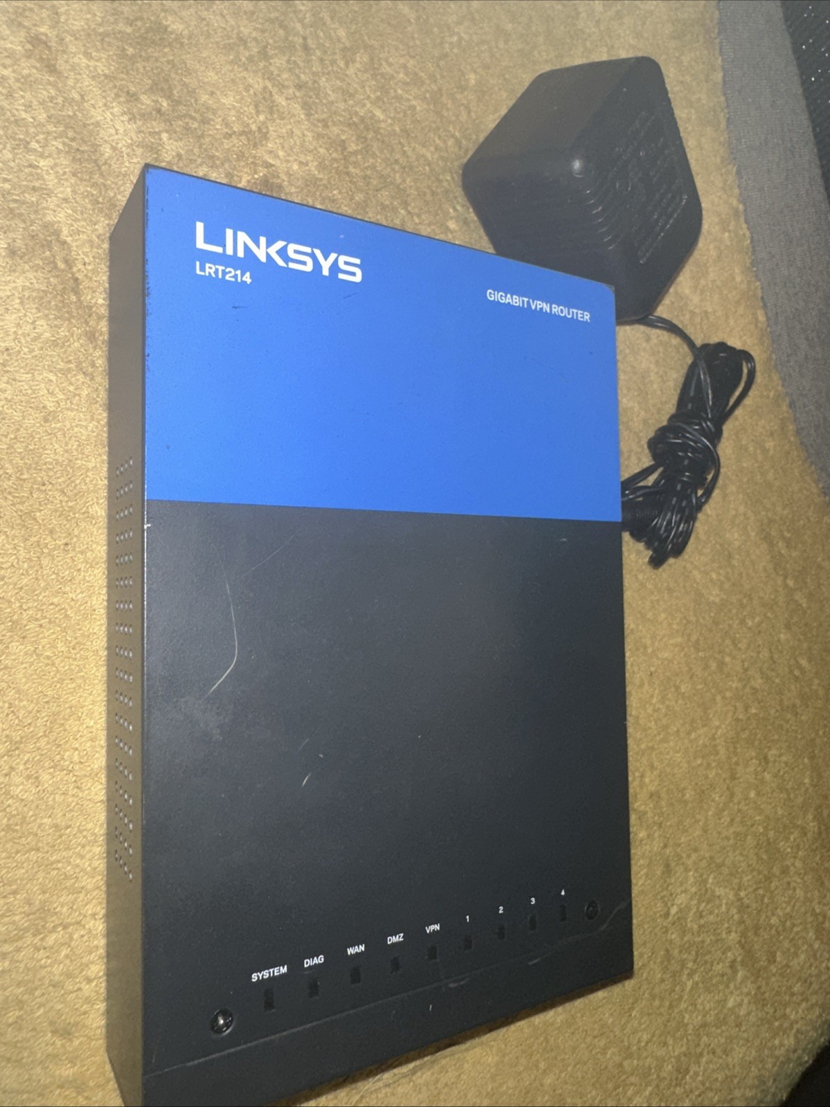 Linksys LRT214 Gigabit Wired Personal Business Office VPN Router Module +Power