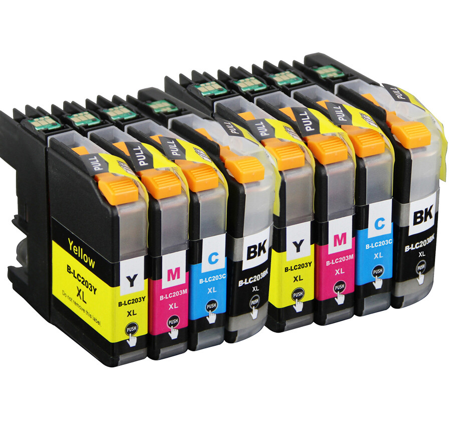 Ink Tanks Compatible with Brother LC203 LC201 MFC-J680DW MFC-J880DW MFC-J885DW 