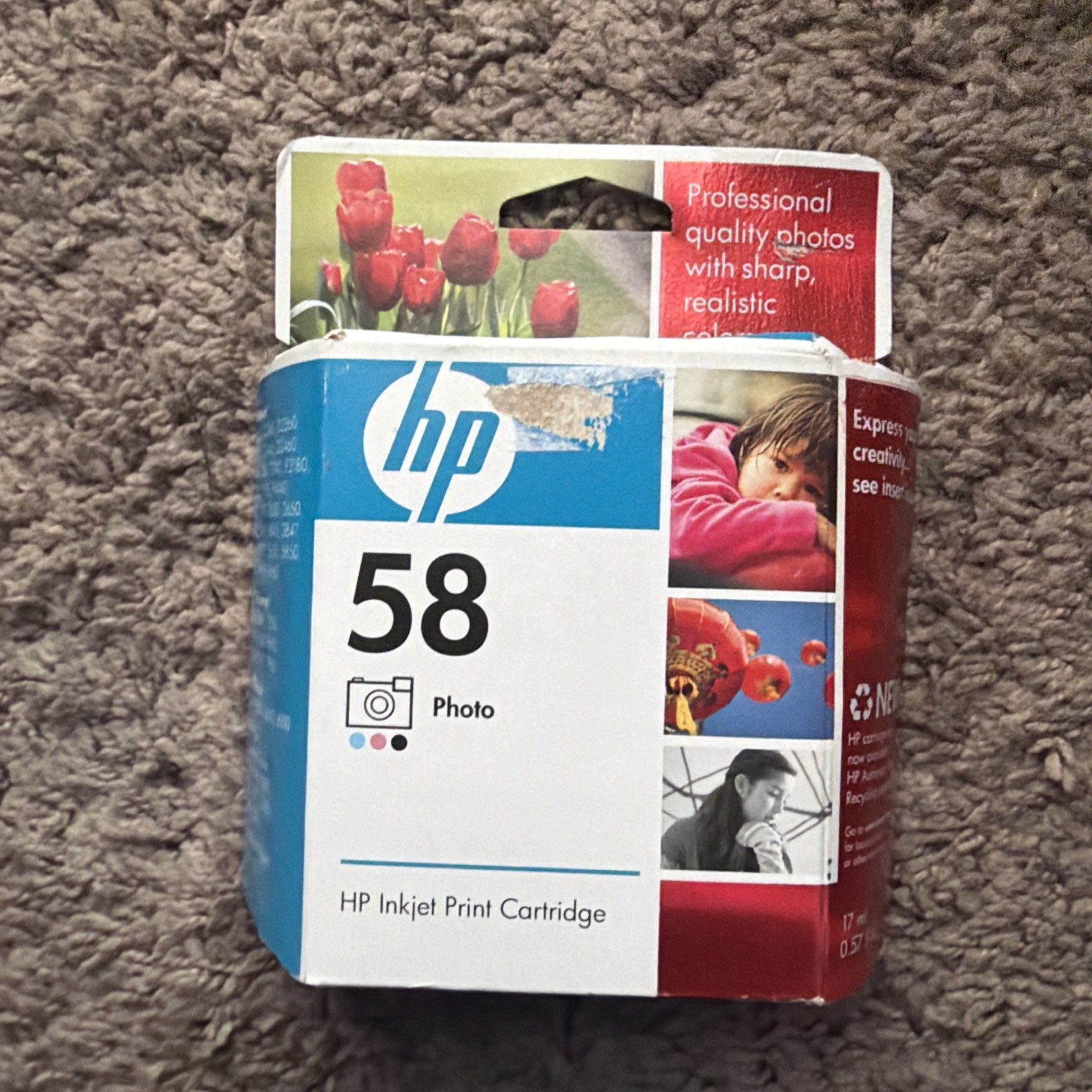 New Sealed Box Genuine OEM HP 58 Photo Inkjet C6658A C6658AN Nov 2010