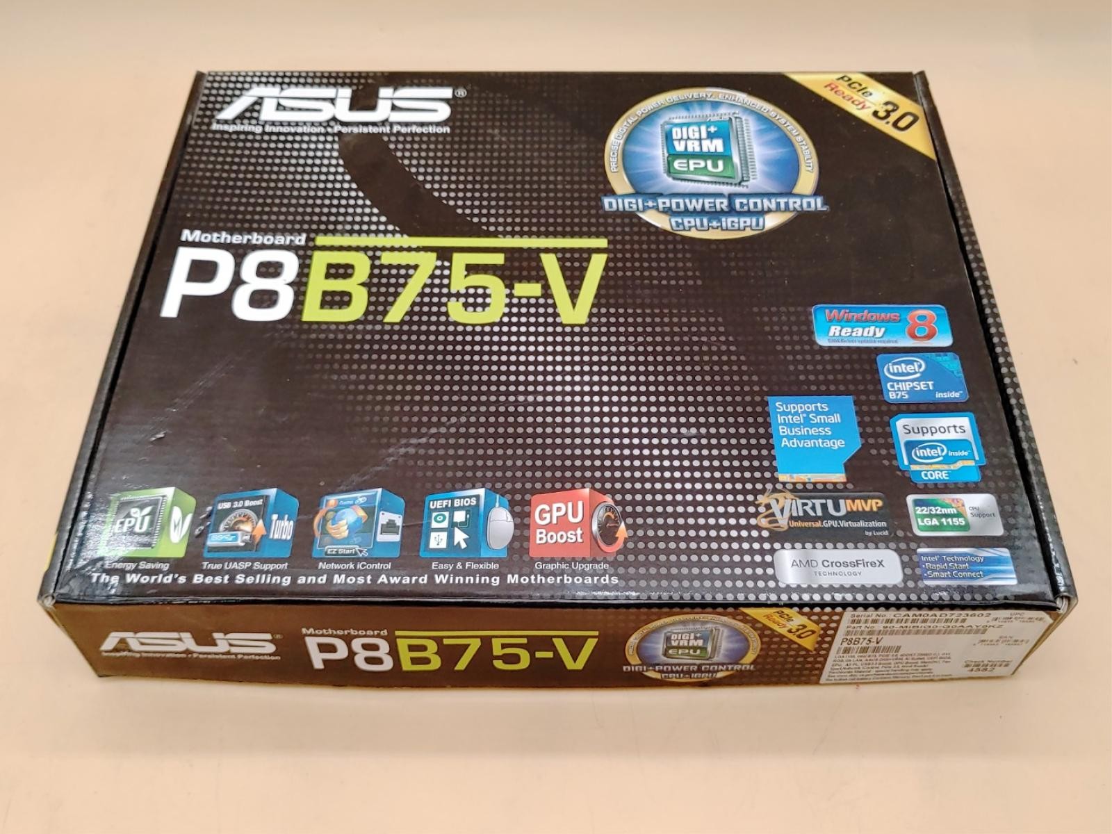 ASUS P8B75-V Intel B75 Motherboard LGA 1155/Socket H2 DDR3 ATX **NEW OPEN BOX**