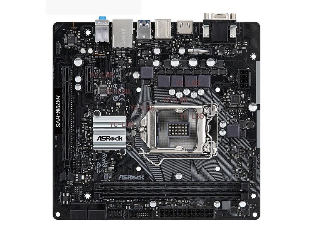 For ASROCK H470M-HVS motherboard H470 LGA1200 DDR4 64G HDMI+VGA M-ATX Tested OK