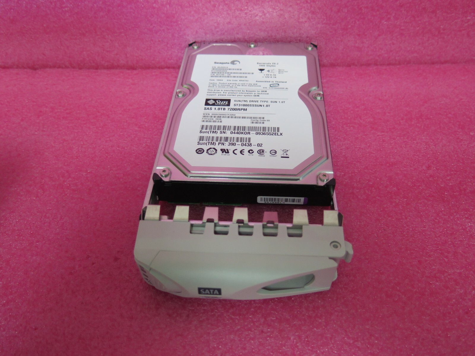 Sun Oracle 390-0438 Seagate 1TB 7.2K SAS 3.5'' ST31000640SS Hard Drive