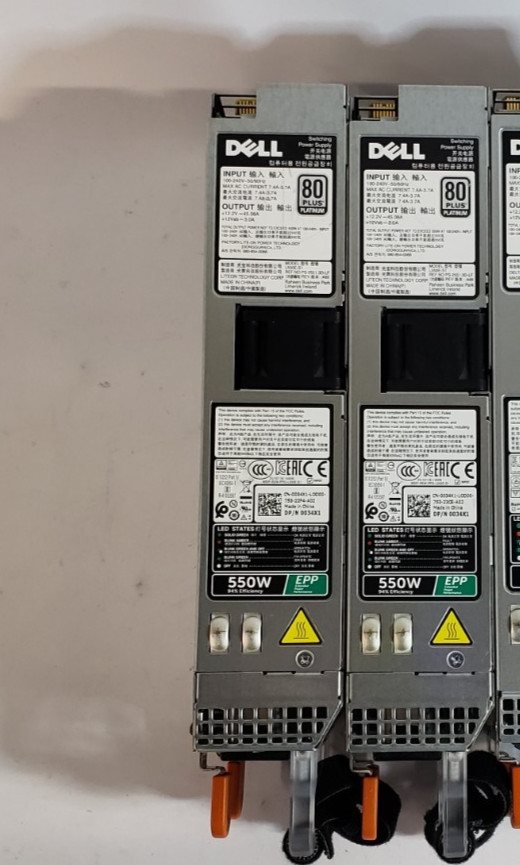 Lot of 2 Dell D550E-S1 550W Switching Power Supply