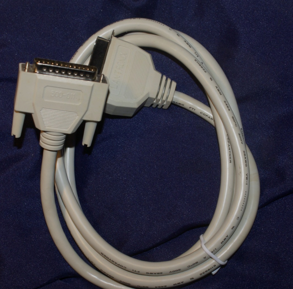 LANTRONIX 500-011 / 6' PRINTER CONNECTOR CABLE/ HARD TO FIND ITEM / NEW *