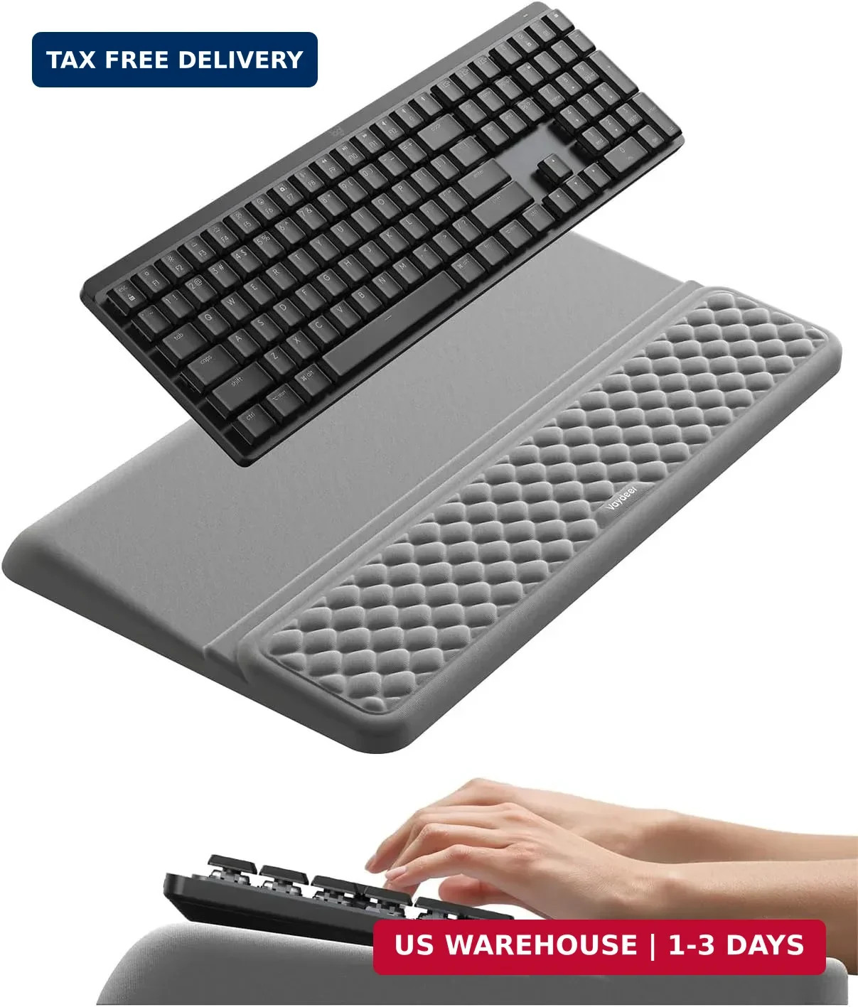 Vaydeer Wrist Rest with Keyboard Stand, Computer Wrist Support Pad, Ergonomic Ke