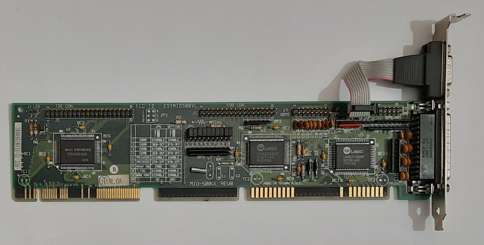 DFI MIO-500VL Multi-I/O IDE Floppy VLB Controller (Retro, 1994)