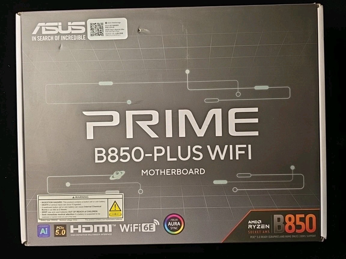Asus PRIME B850-PLUS WIFI ATX AM5 Motherboard *NEW SEALED*