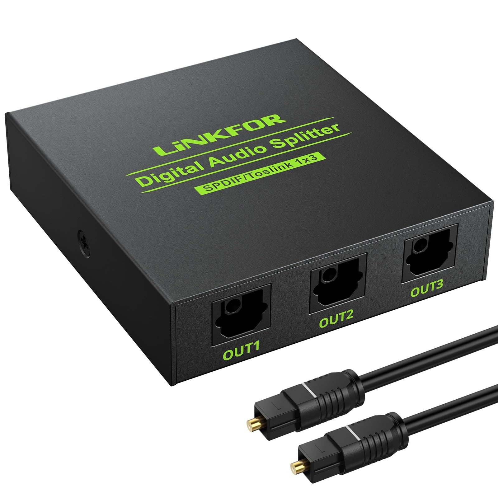 Digital Optical Audio 1X3 Splitter Digital SPDIF Toslink Optical Fiber Audio Spl
