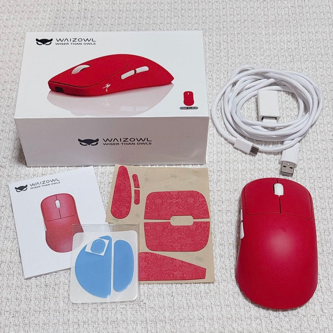 Waizowl OGM CLOUD Gaming Mouse Red Wireless Used