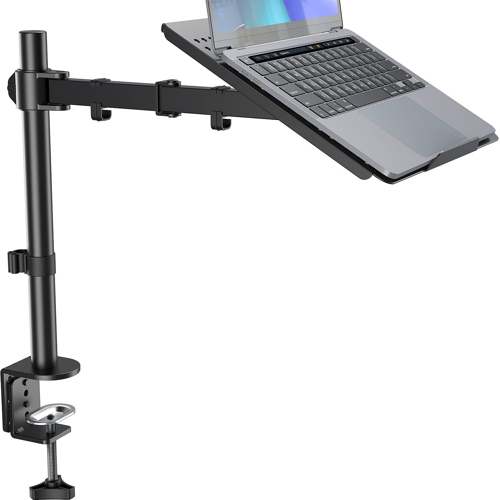Laptop Desk Mount with Tray Single Laptop Mount for Notebook up to 17 inch Ad...