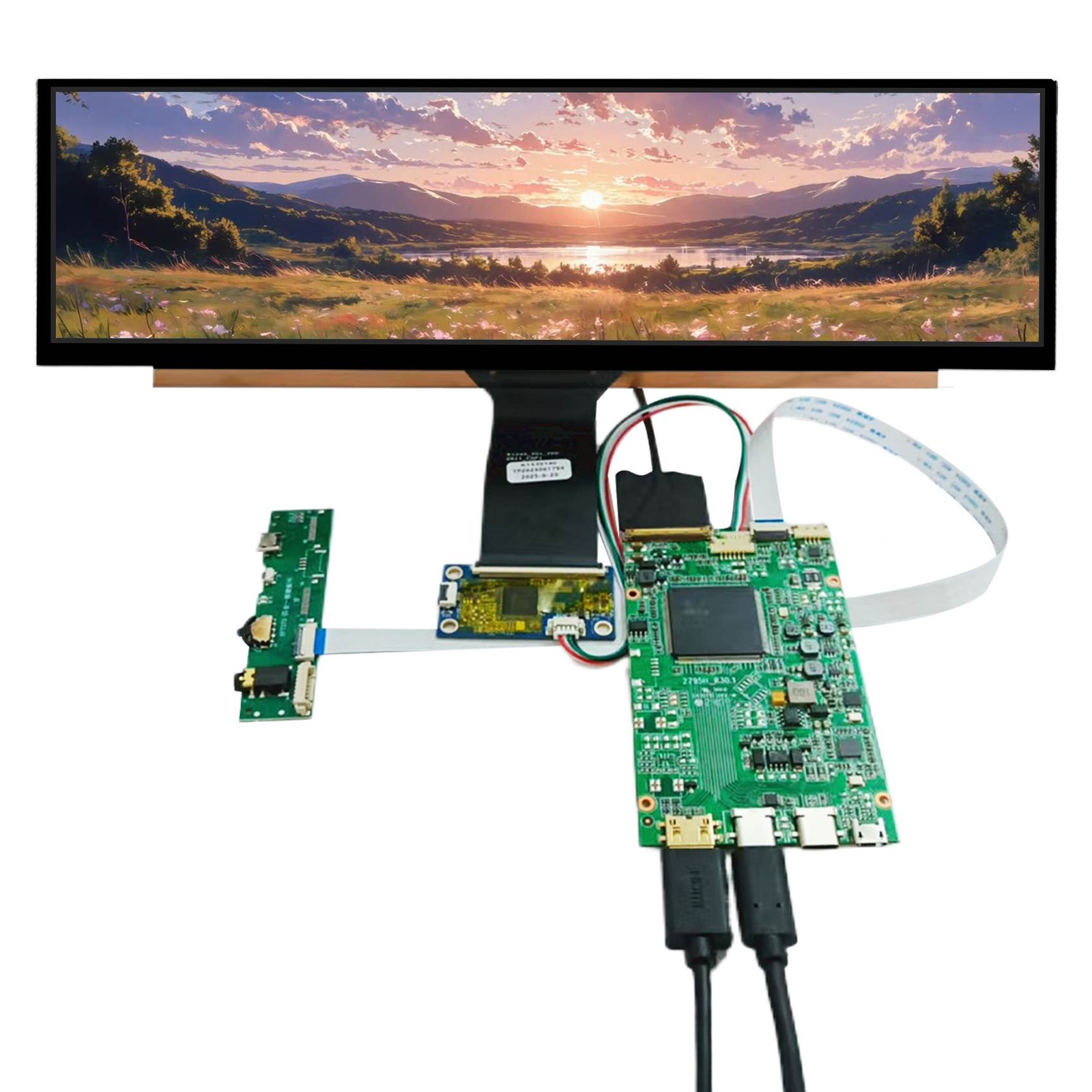 14inch 3840x1100 Capacitive Touch LCD Screen With HD USB Controller Board