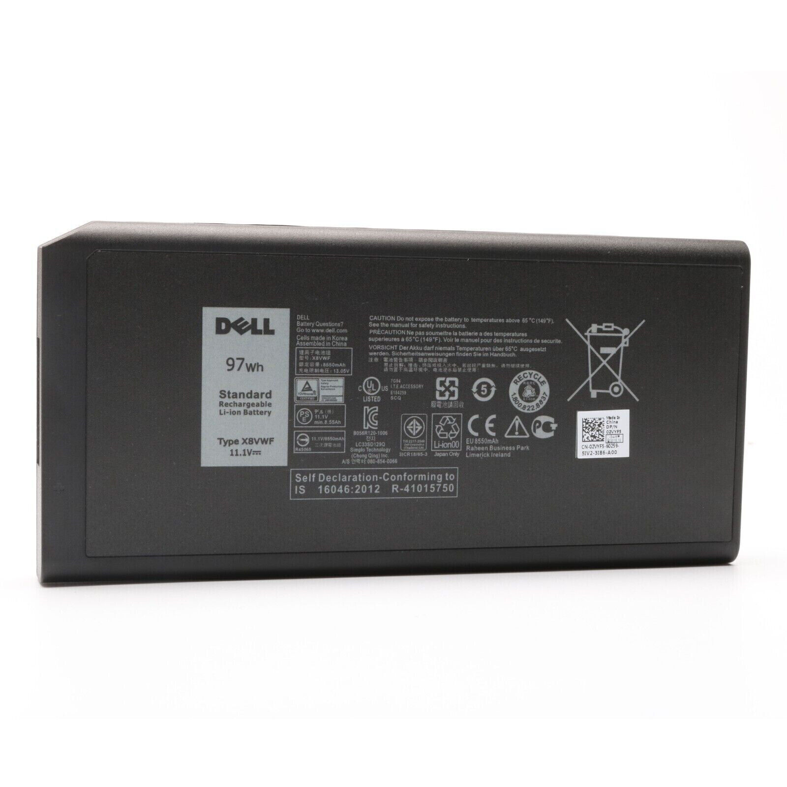 NEW Genuine 4XKN5 X8VWF Battery For Dell Latitude E5404 E7404 VCWGN 05XT3V 97WH