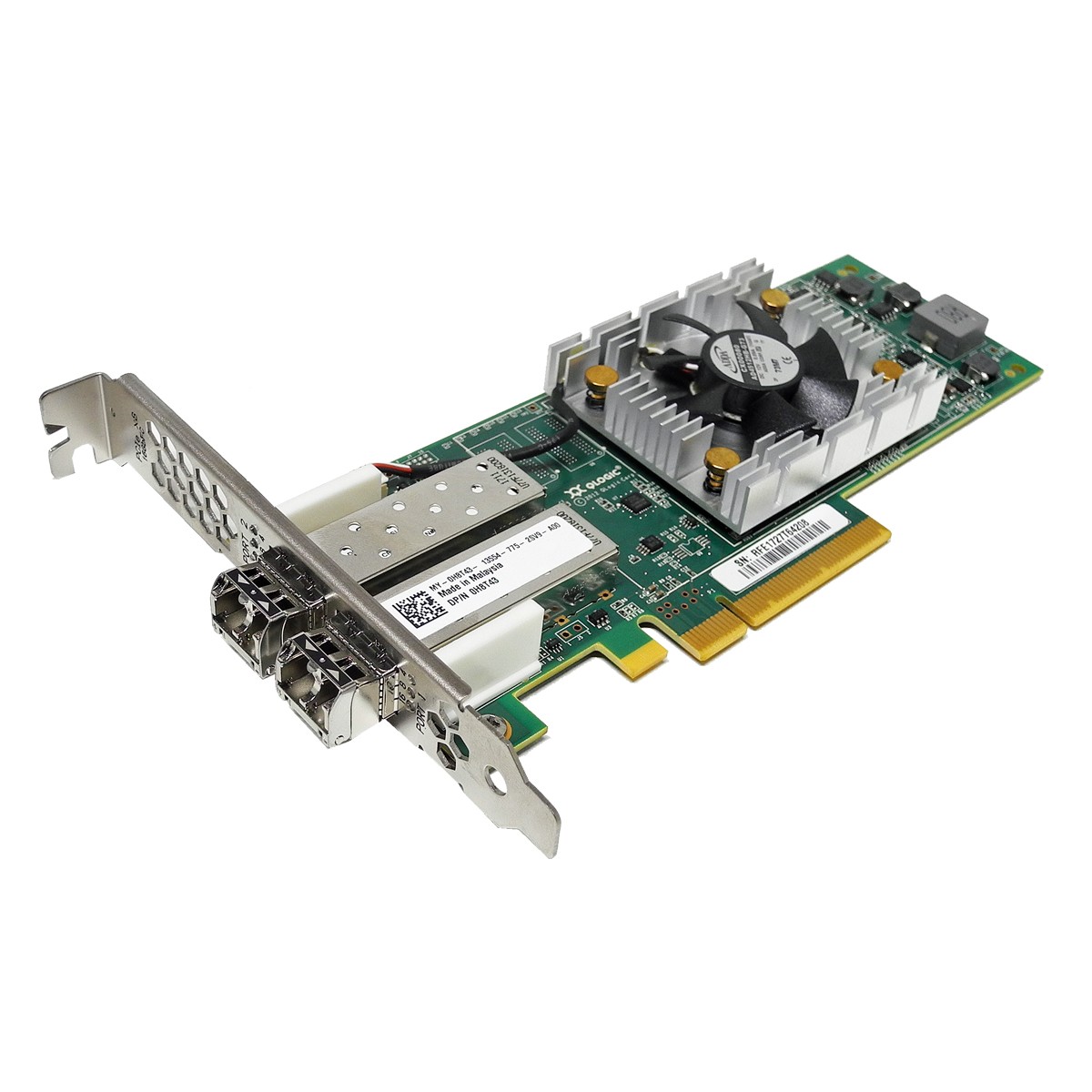 HP QLogic QLE2662-HP Dual Port 16G PCIe x8 FC Server Adapter QW972 FP +GBICs 
