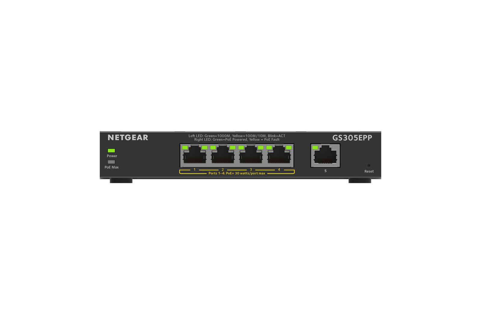 GS305EPP-100PES Netgear Plus GS305EPP Switch Smart 5 x 10/100/1000 (4 PoE+) ~D~