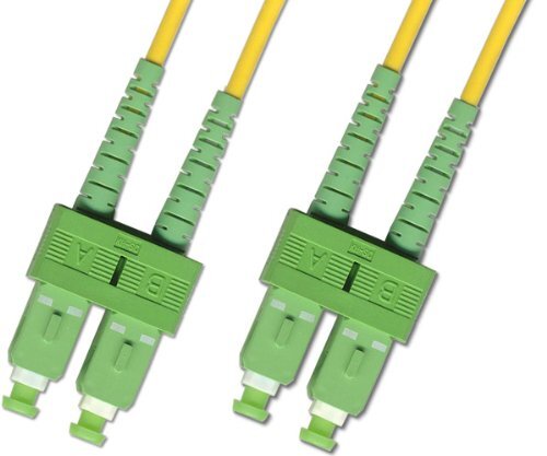 1M Singlemode Duplex Fiber Optic Cable 9/125 SC APC Patch Cable Patch Cord