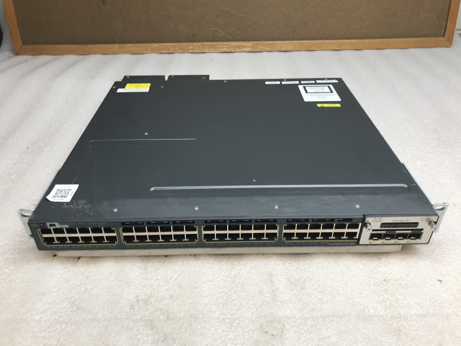 Cisco Catalyst C3650 48 POE+ Network Switch WS-C3560X-48PF-S V06 - No Pwr Cable