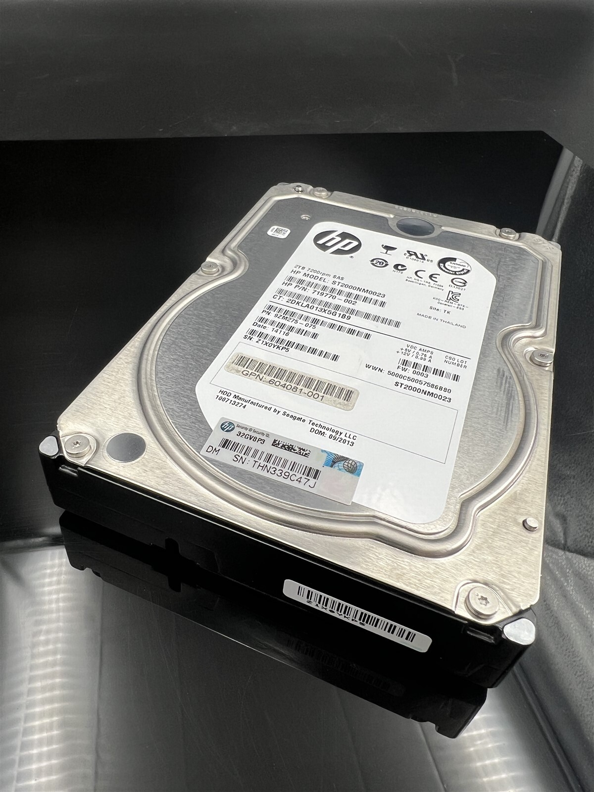 719770-002 HP 2TB 7.2K 6G DP SAS MDL 3.5 HARD DRIVE 604081- 605475- ST2000NM0023