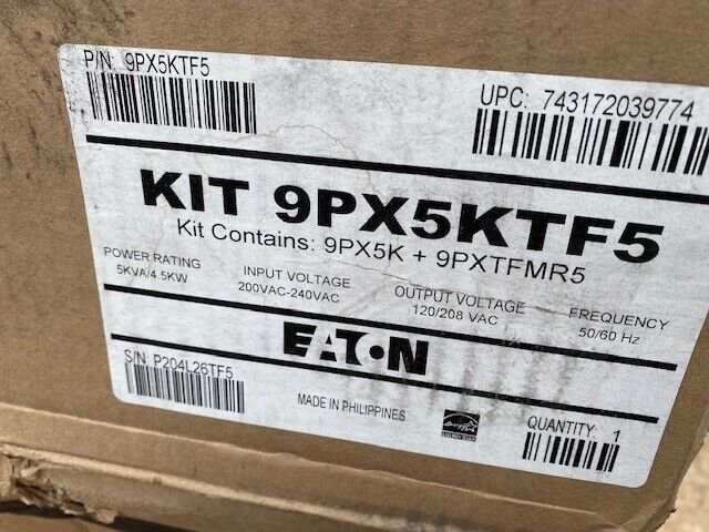 EATON 9PX5KTF5 9PX 5K UPS with 120V XFMR 18 5-20R (NEW)