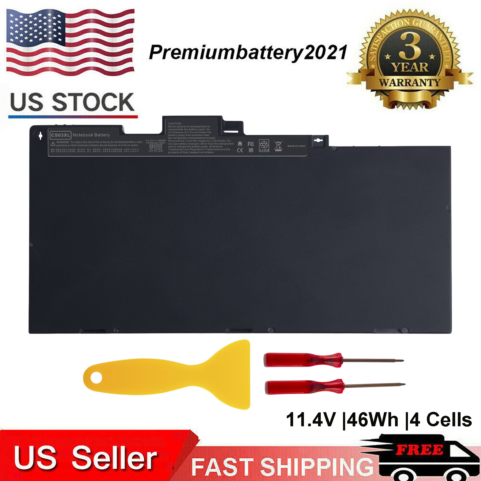 ✅LOT CS03XL Laptop Battery for HP Elitebook 745 840 850 G3 G4 Zbook 15U G3 2024