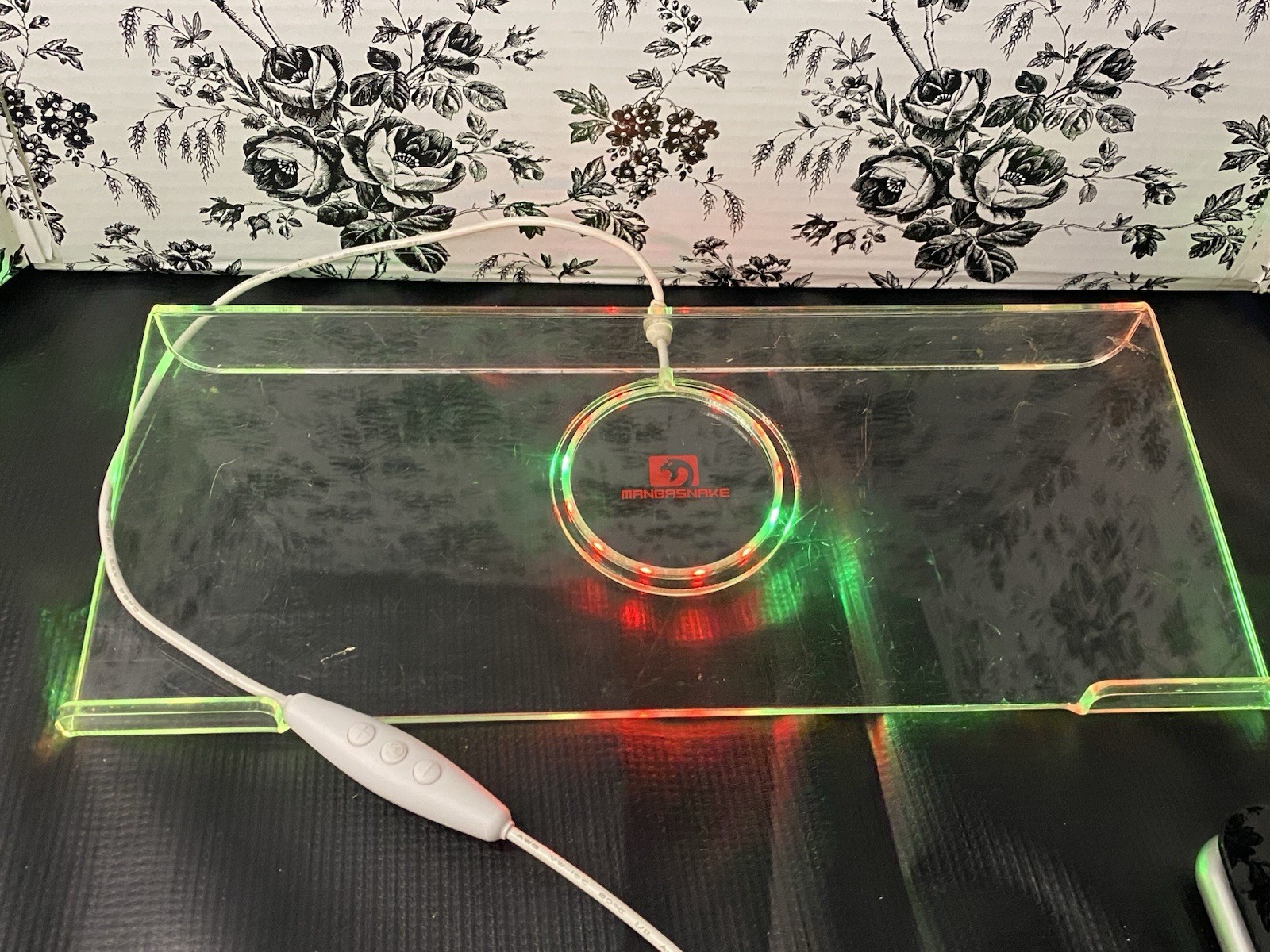 Preowned Mambasnake Premium Acrylic Computer Keyboard Stand  W/LED Backlit Key