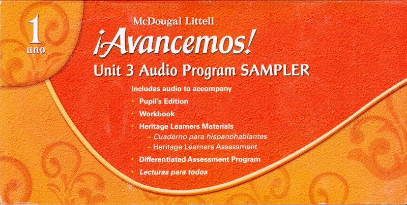 MCDOUGAL LITTELL AVANCEMOS 1: UNIT 3 AUDIO PROGRAM SAMPLER - NEW