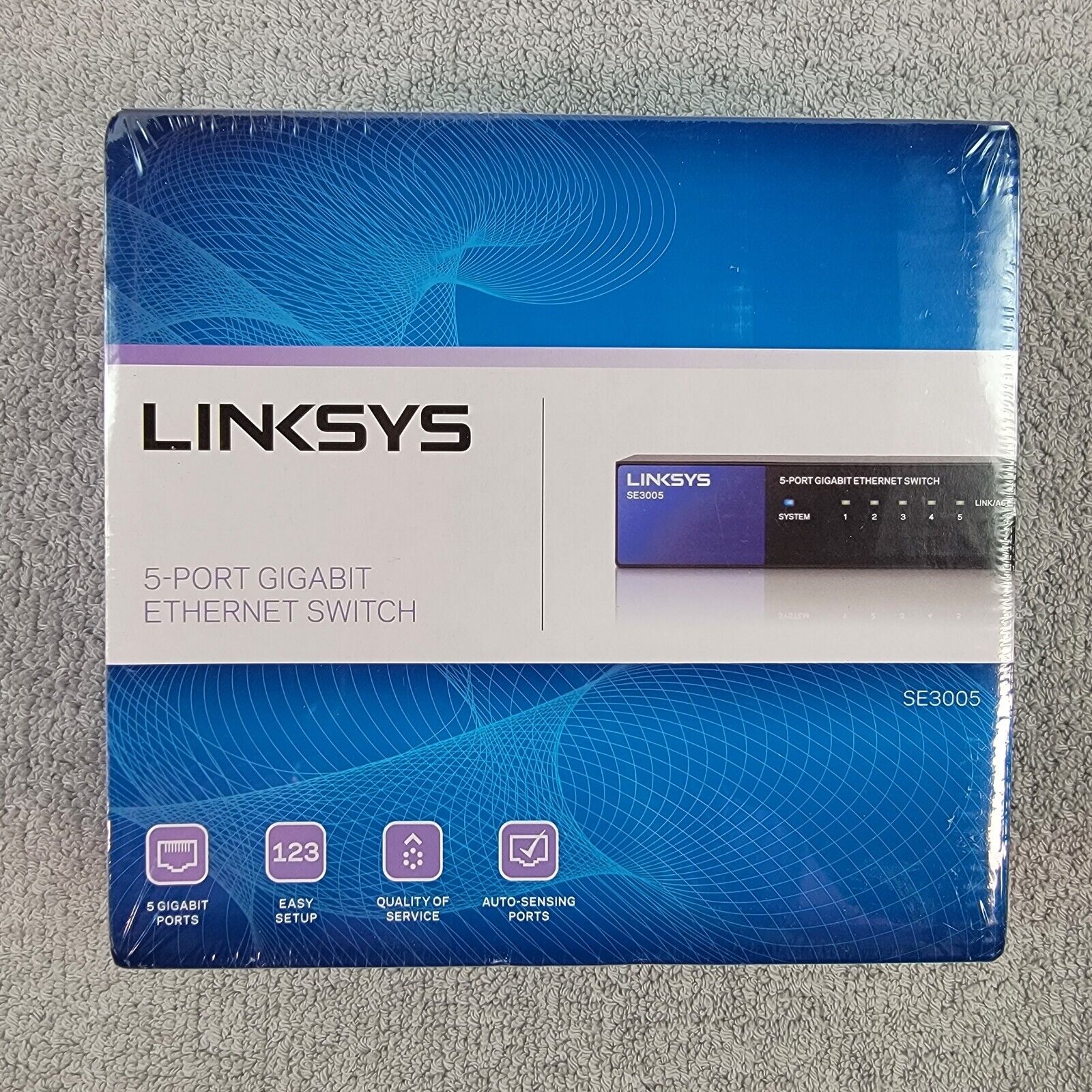 Linksys SE3005 5-port Gigabit Ethernet Switch NIB