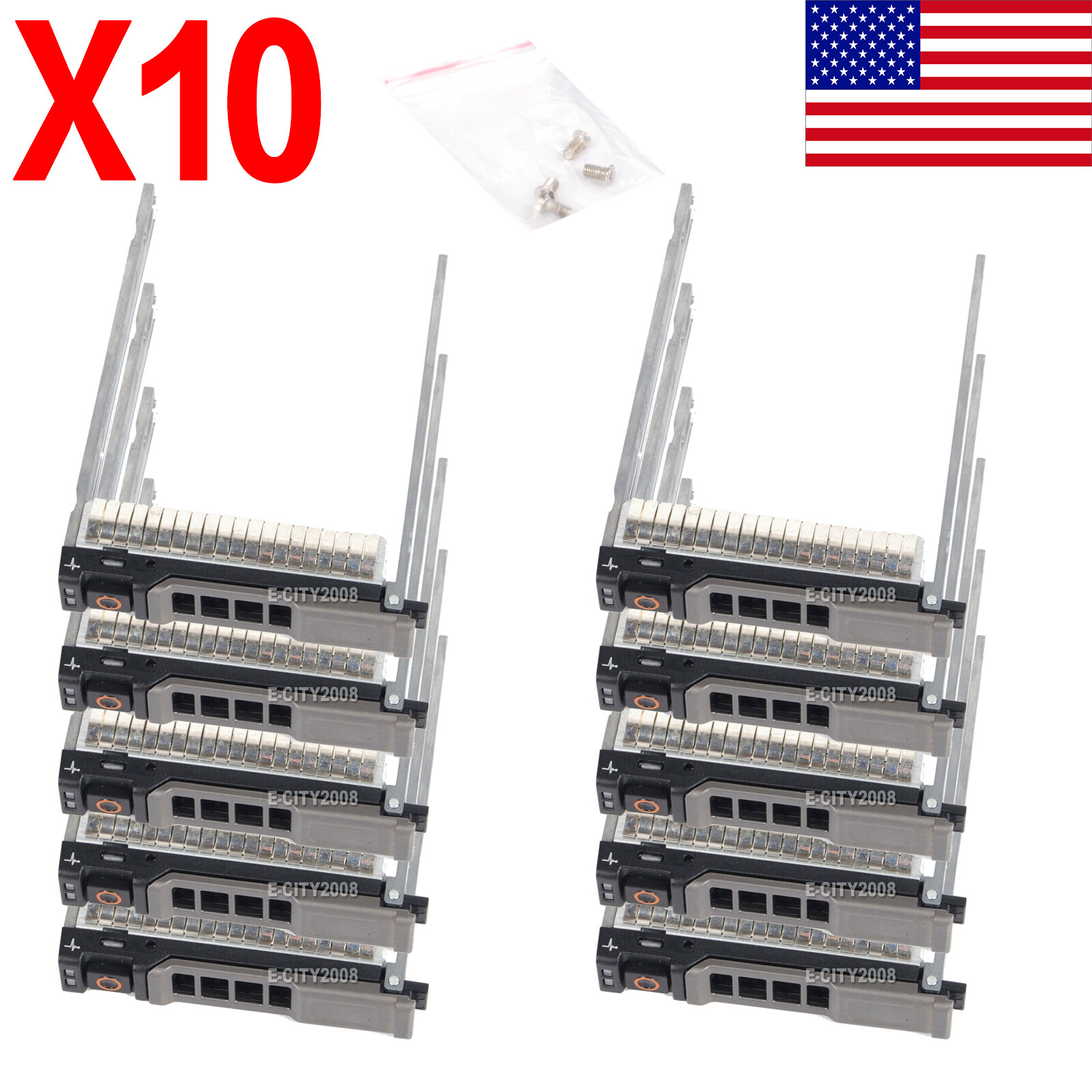 10Pcs Hard Drive Tray Caddy 2.5inch SFF For DELL POWEREDGE M520 M620 M820 NRX7Y