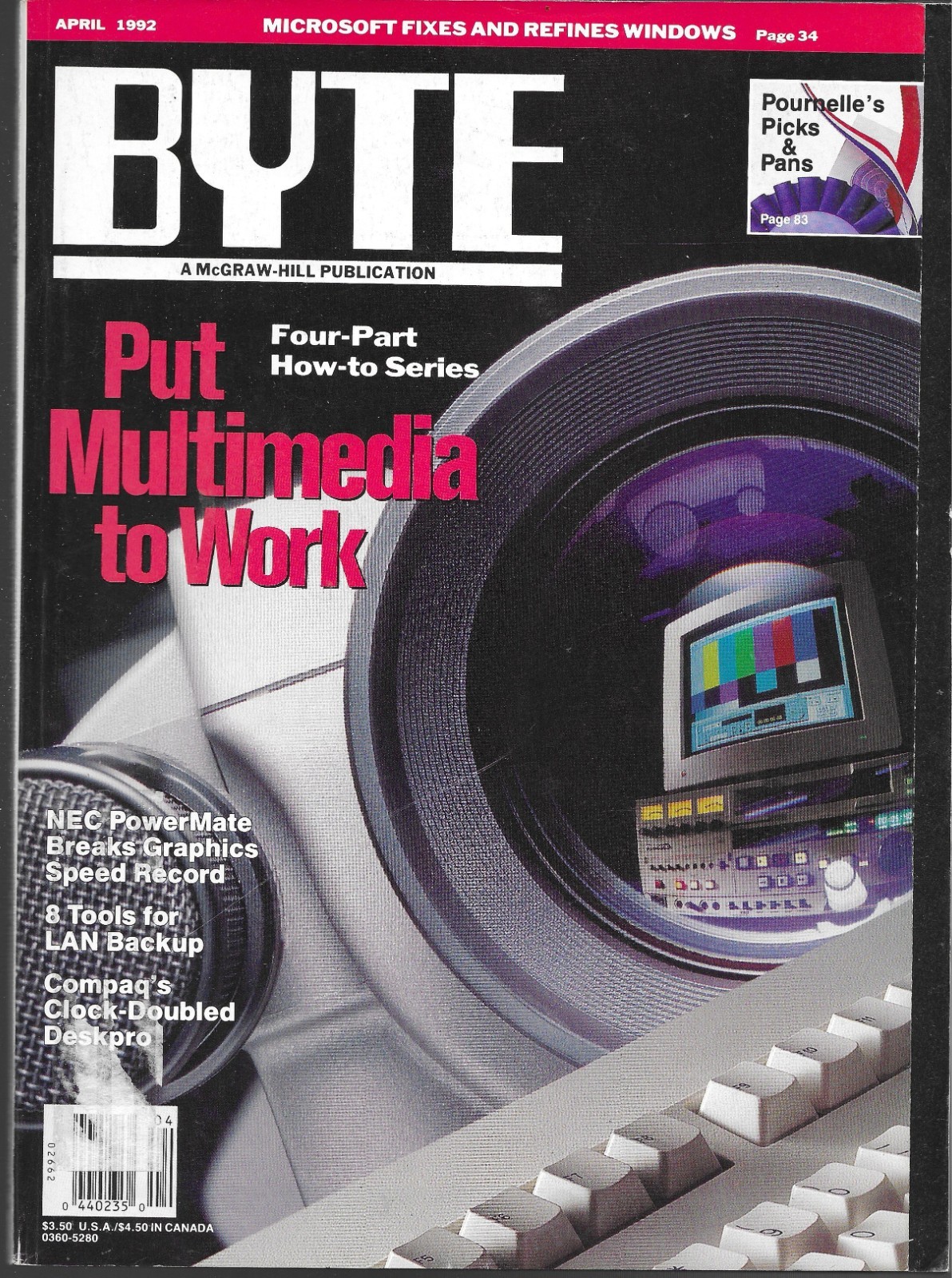 BYTE MAGAZINE APRIL 1992 VOL. 17 NO. 3 (VG) MORE BYTES IN EBAY STORE DISCOUNTS
