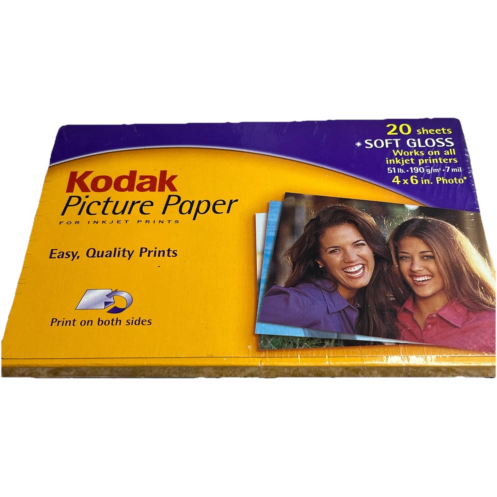 Kodak Picture Paper 4x6 Soft Gloss 20 Sheets Inkjet Photo Paper Sealed VTG