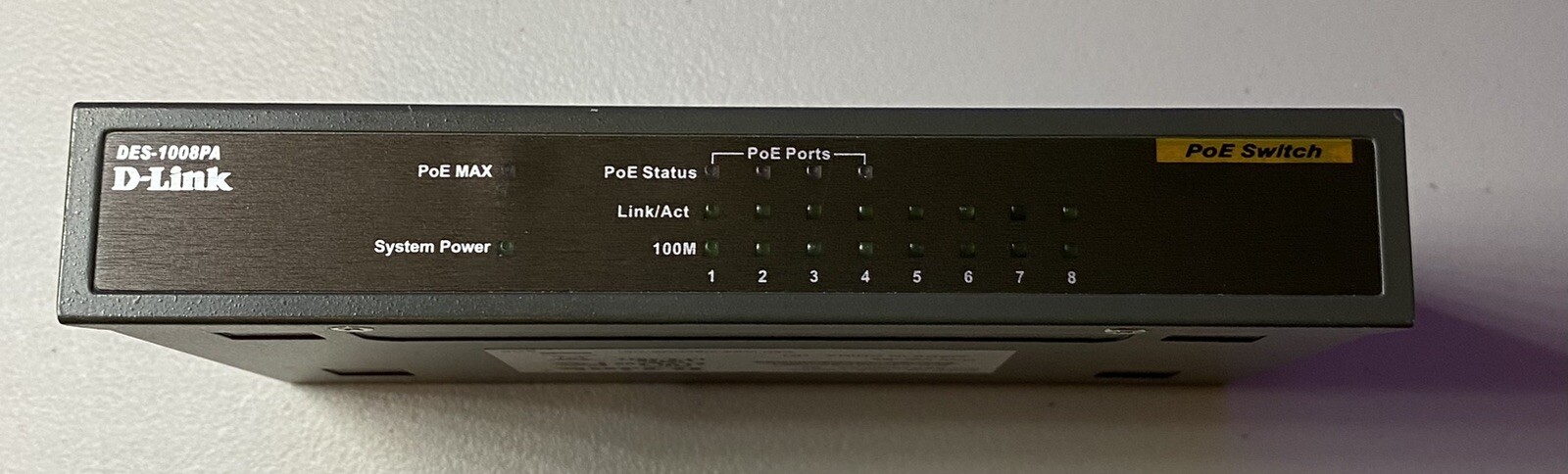 D-Link DES-1008PA 8 Port POE Switch