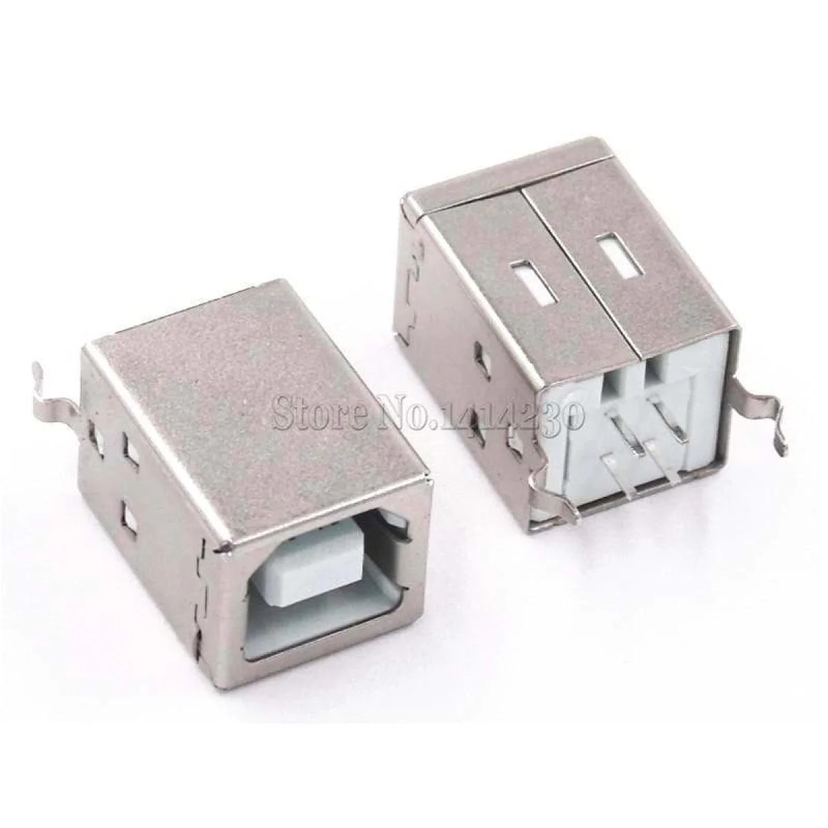 2pcs Square USB Socket USB B Type Female 180 Degree PCB Connector Printer Data