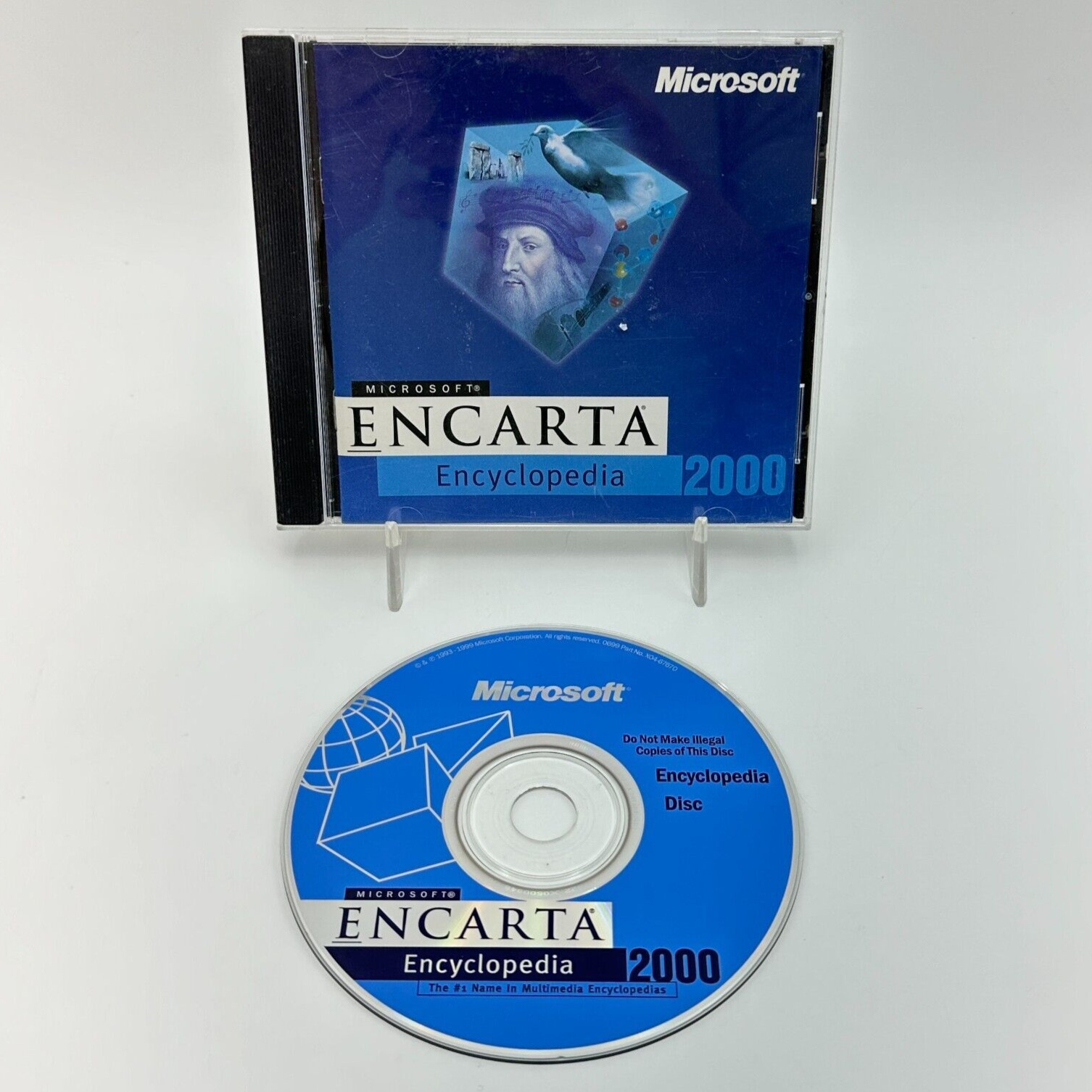 Encarta Encyclopedia 2000 PC Software Disc CD-ROM Multimedia Microsoft Learn VTG