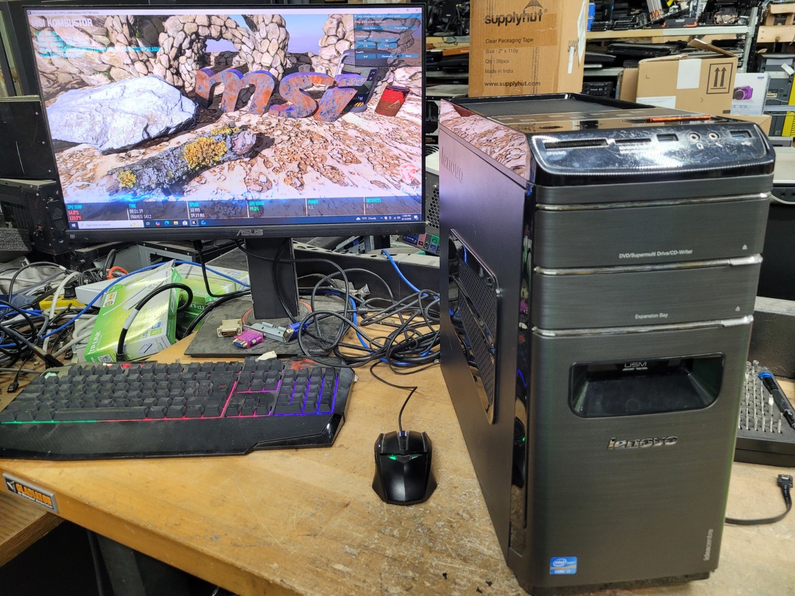 Lenovo IdeaCentre K430 Desktop PC Intel i7-3770 16GB RAM 250GB SSD HD 7750 Rare