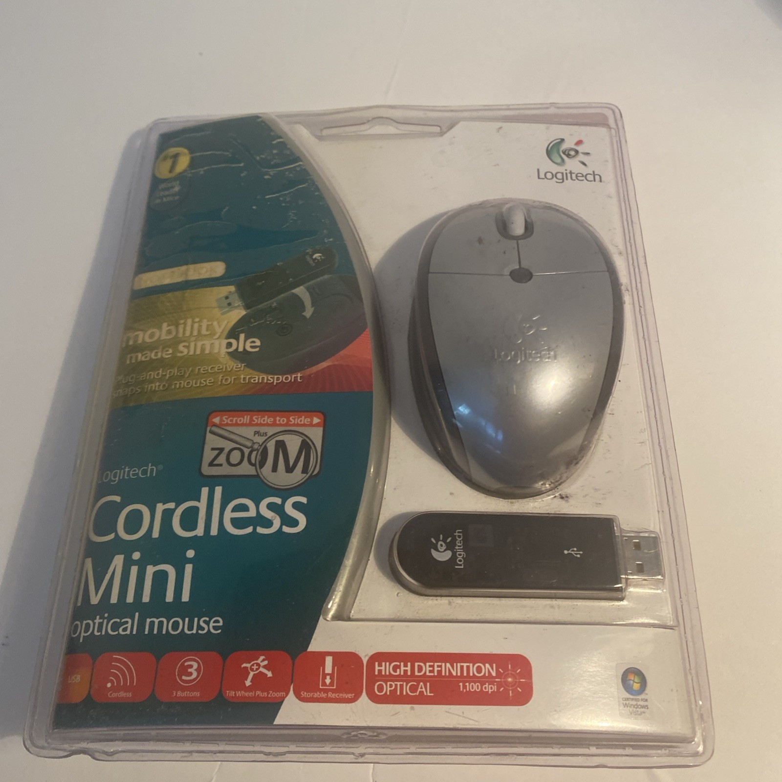 Logitech Cordless  Wireless Mini Optical Mouse NEW, Sealed