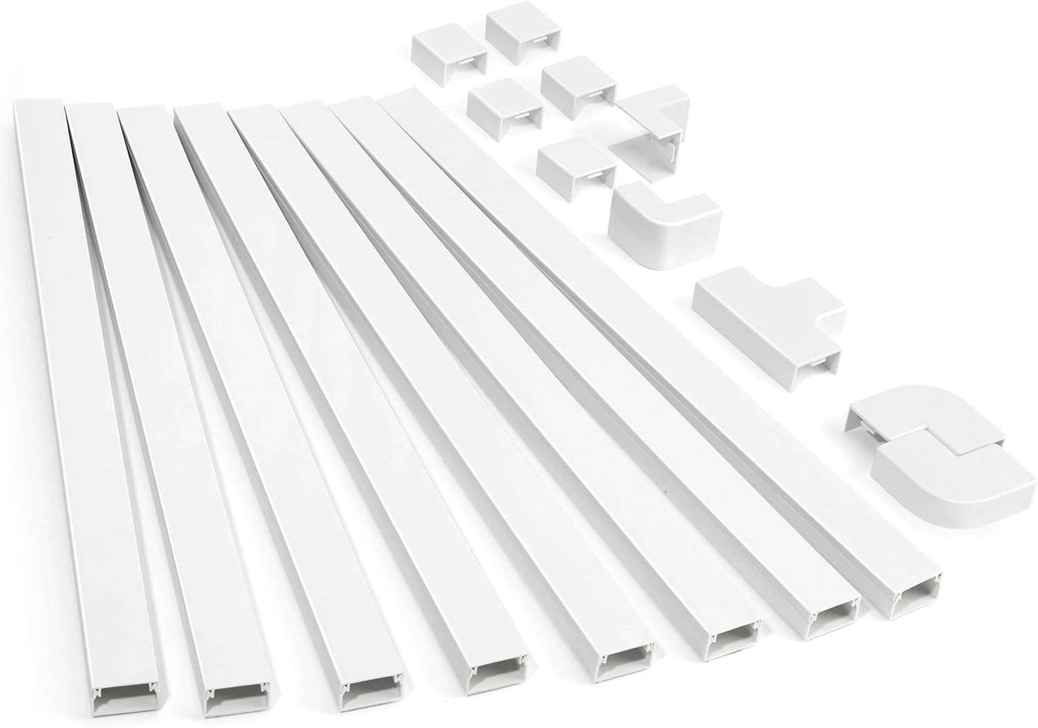126In Cord Hider Kit,  Cord Cover for Wall Mounted TV, Paintable Wire Cover for
