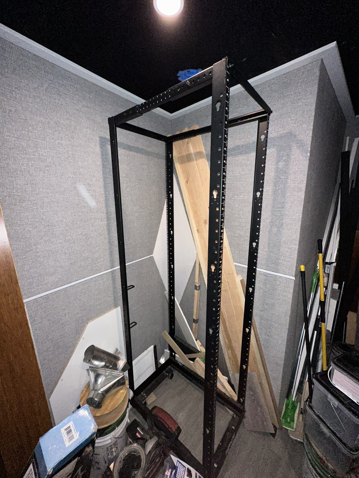 Tripp Lite 45u 4-Post Open Frame Rack for Network Equipment on Wheels